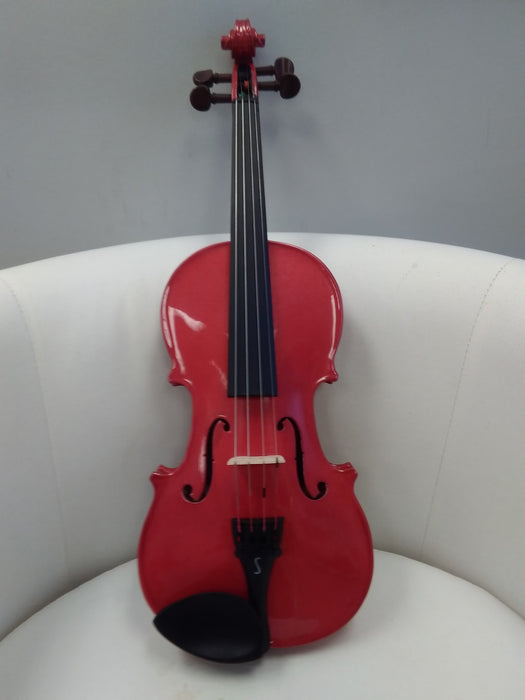 Harlequin 1/2 Red Violin Outfit - Imperfect