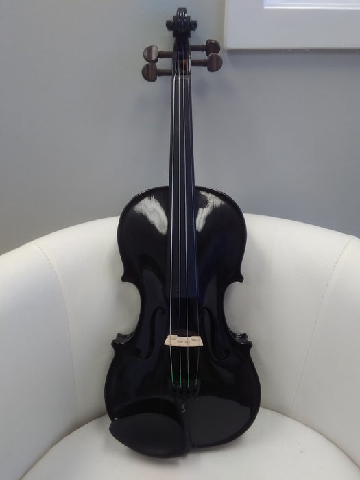 Harlequin 4/4 Black Violin Outfit - Imperfect