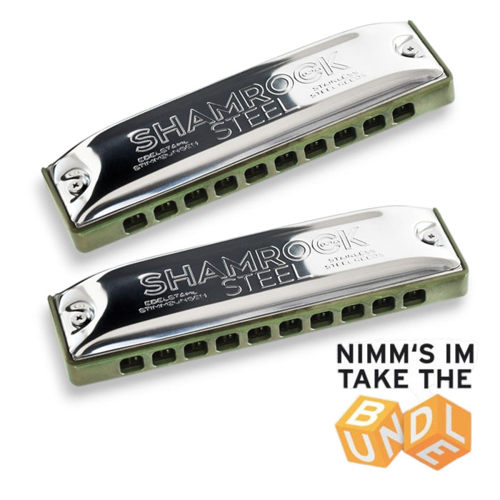 Shamrock Steel Octave Harmonica Set