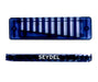 Session Steel Plastic Transparent Blue Comb